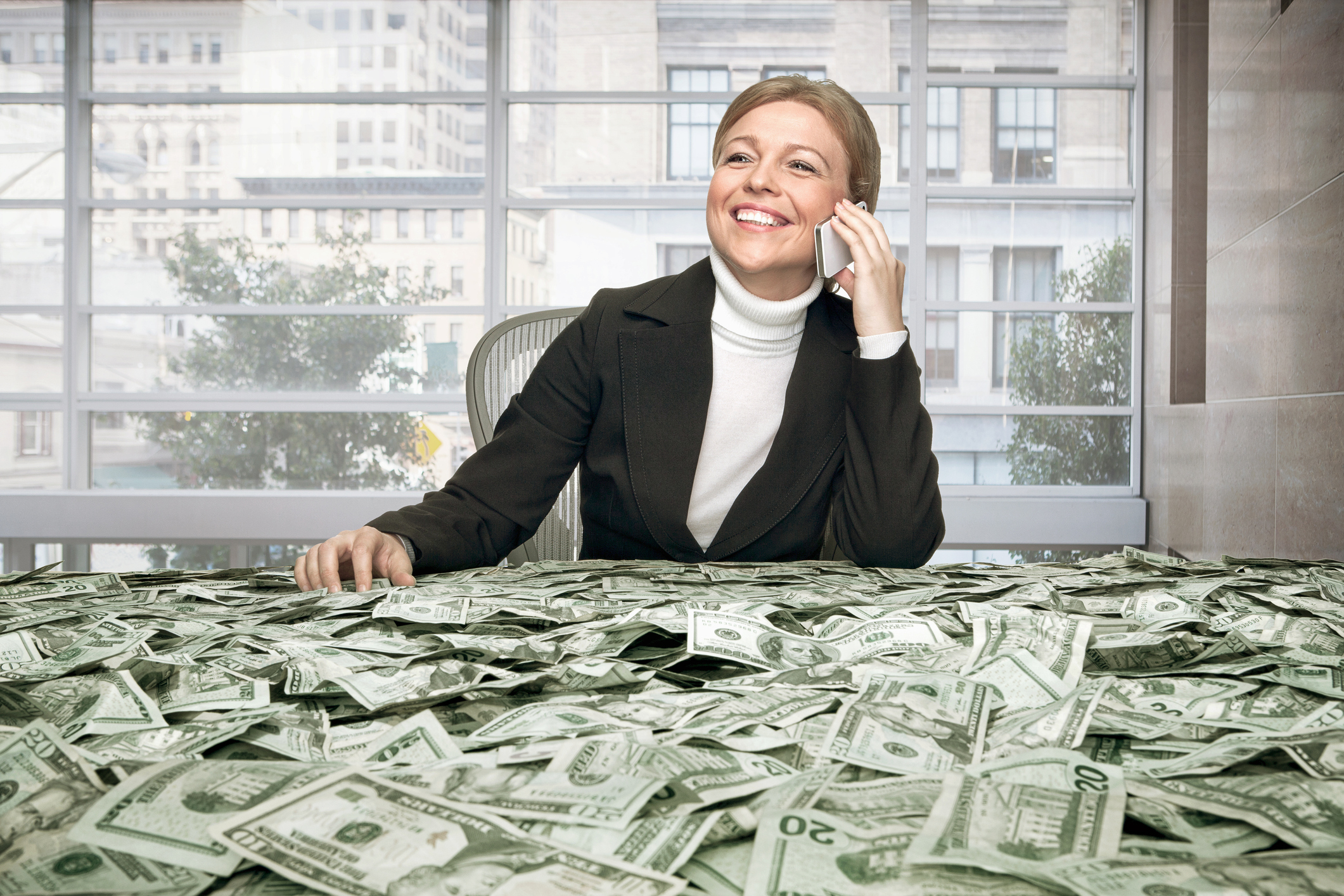 girl with cash